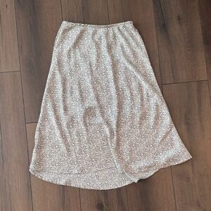 Sienna Sky Cream and Black Patterned A-Line Skirt